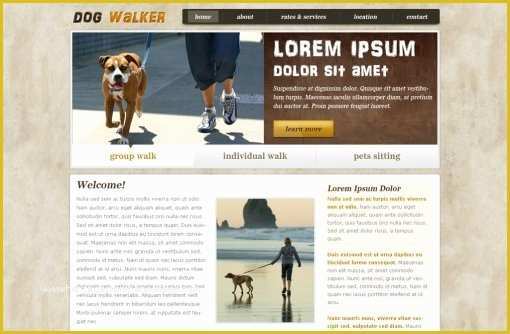 Free Dog Website Templates Of Dog Walking Website Template