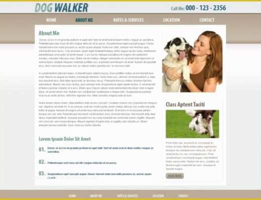 Free Dog Website Templates Of Dog Walking Website Template