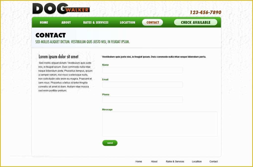 Free Dog Website Templates Of Dog Walking Website Template