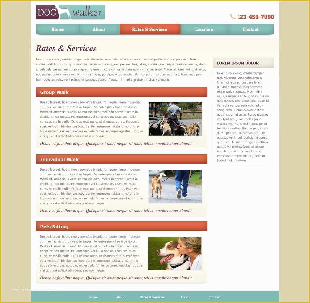 Free Dog Website Templates Of Dog Walking Website Template