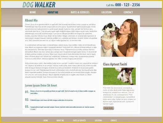 Free Dog Website Templates Of Dog Walking Website Template