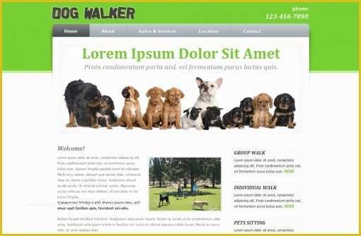 Free Dog Website Templates Of Dog Walking Website Templates