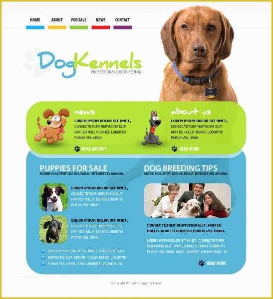 Free Dog Website Templates Of Free Dogs Flash Website Template