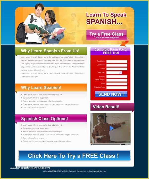 Free Domain for Sale Landing Page Template Of Free Class Education Lp for Sale 042