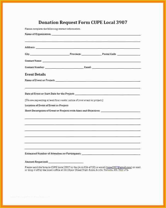 Free Donation Request form Template Of 7 Printable Donation form Template