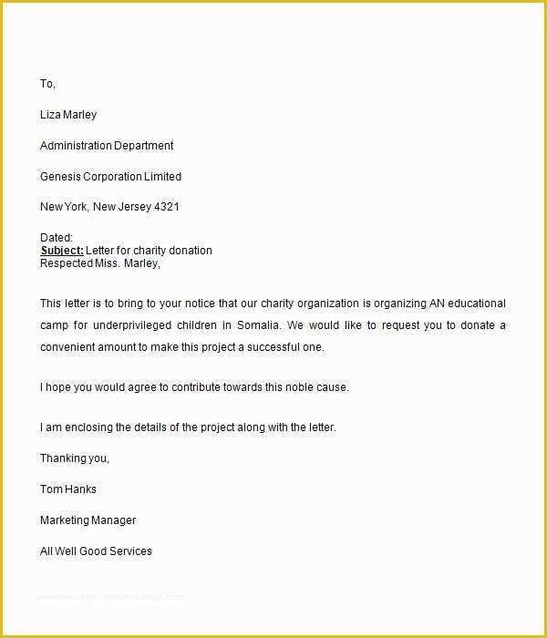 Free Donation Request form Template Of Donation Request Letter 8 Free Download for Word