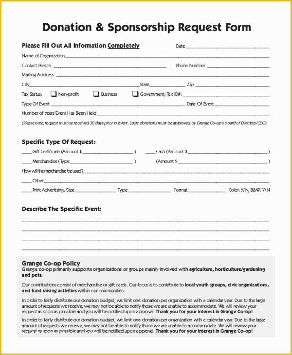Free Donation Request form Template Of Free Donation Request form Template