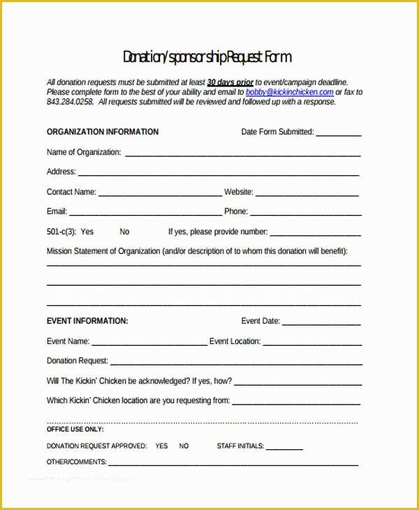 Free Donation Request form Template Of Request form Template