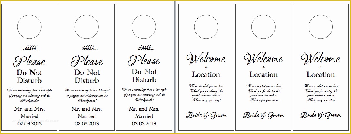 Free Door Hanger Template for Word Of Hotel Door Hangers