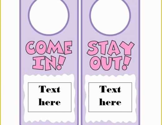 Free Door Hanger Template for Word Of Printable Door Hangers