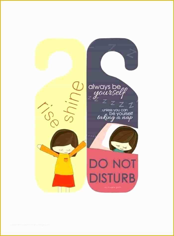 Free Door Hanger Template Illustrator Of Do Not Disturb Sign Template