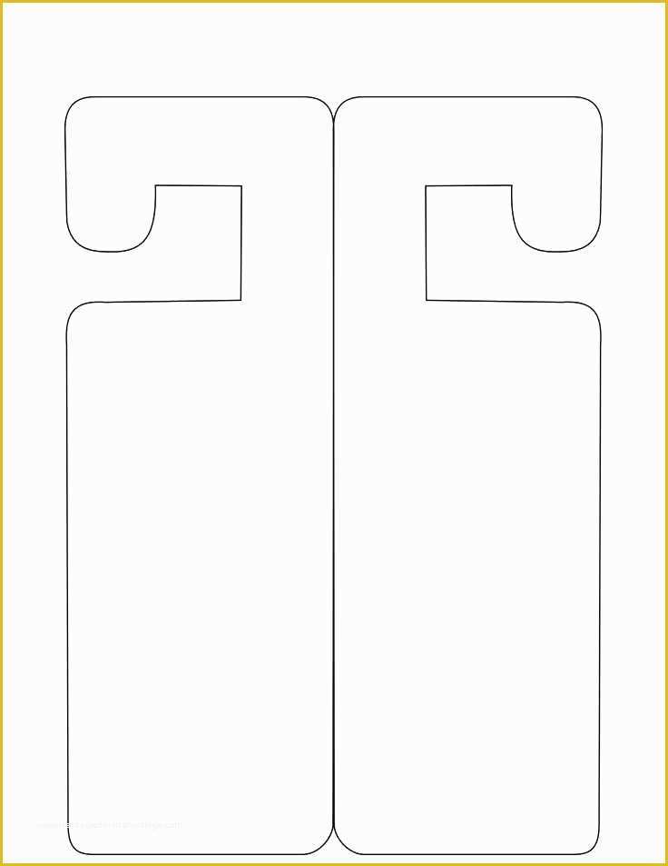 Free Door Hanger Template Illustrator Of Door Knocker Template Template for Door Hanger Door Sign