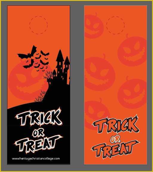 Free Door Hanger Template Illustrator Of Free Halloween Templates & Vector Files