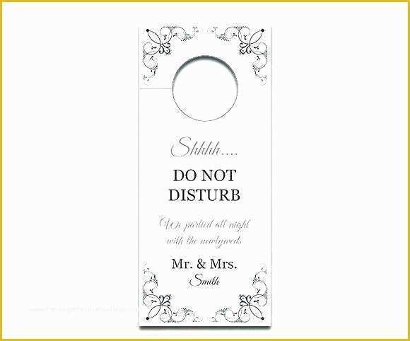 Free Door Hanger Template Illustrator Of Magnificent Wedding Door Hanger Te with Do Not Disturb the