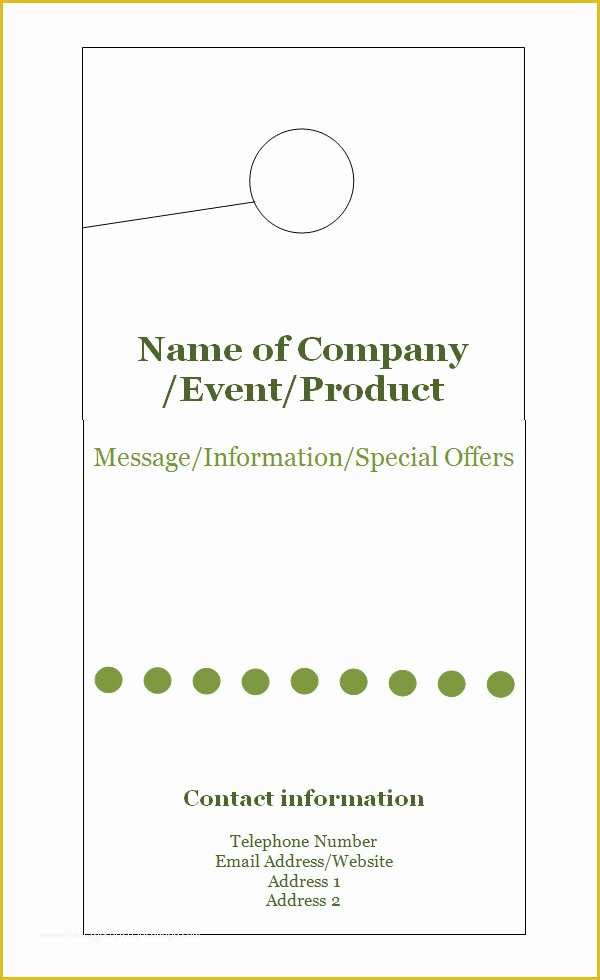 Free Door Hanger Template Of 15 Door Hangers