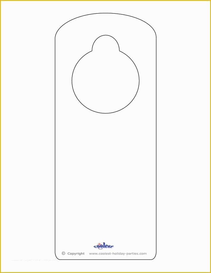 Free Door Hanger Template Of Blank Printable Doorknob Hanger Template