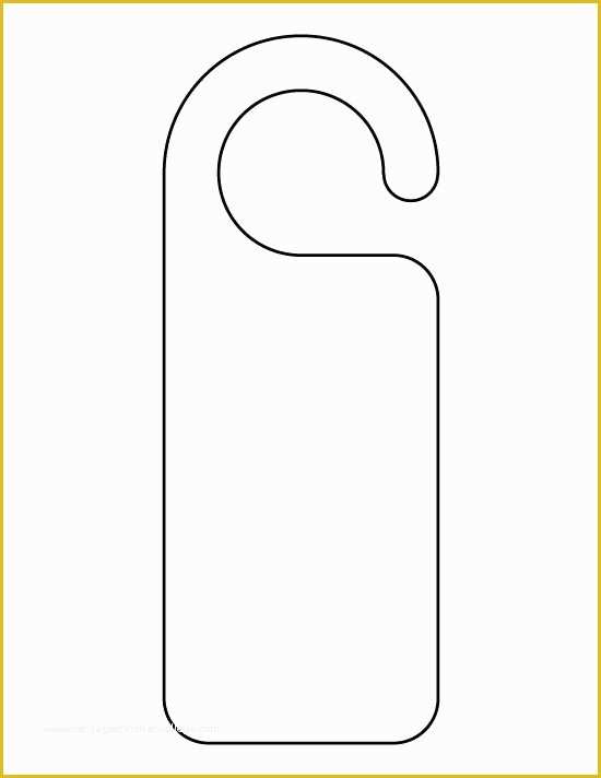 Free Door Hanger Template Of Door Hanger Pattern Use the Printable Outline for Crafts