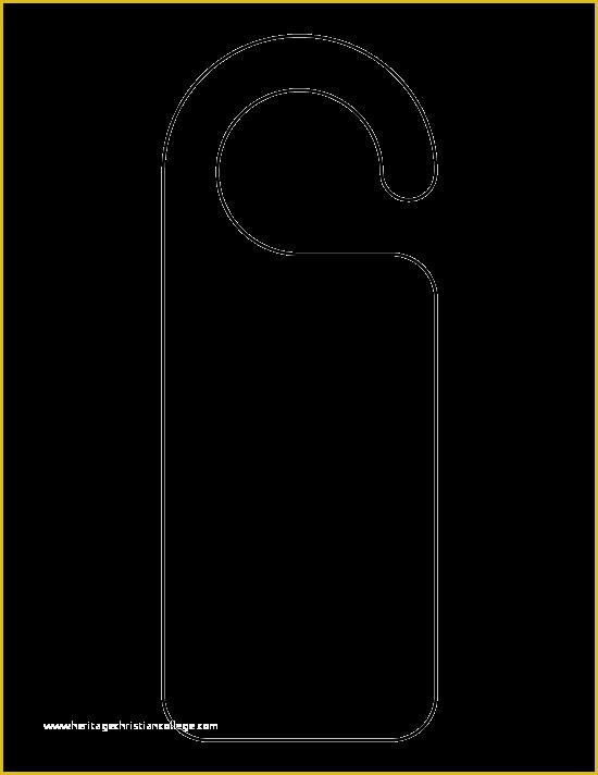 Free Door Hanger Template Of Pin by Muse Printables On Printable Patterns at