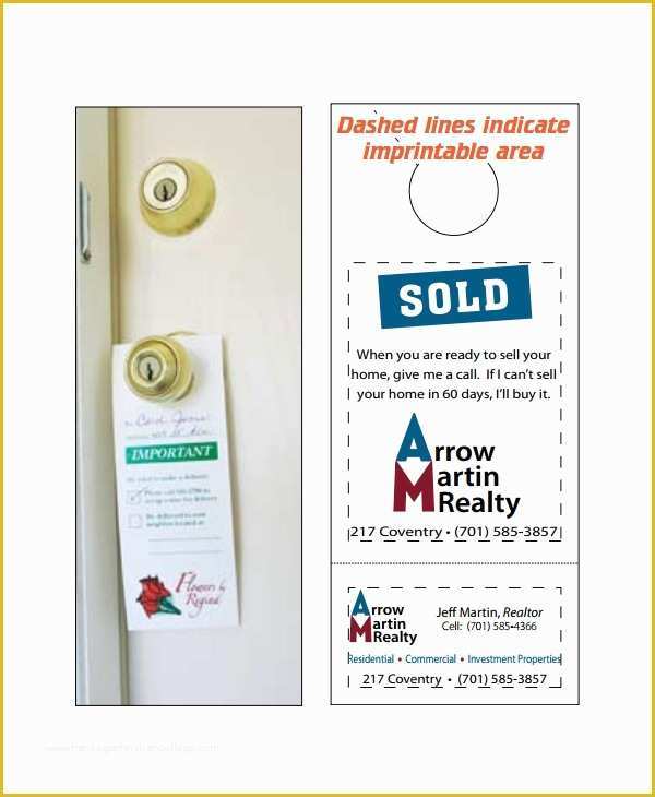 Free Door Hanger Template Publisher Of 7 Promotional Door Hanger Templates