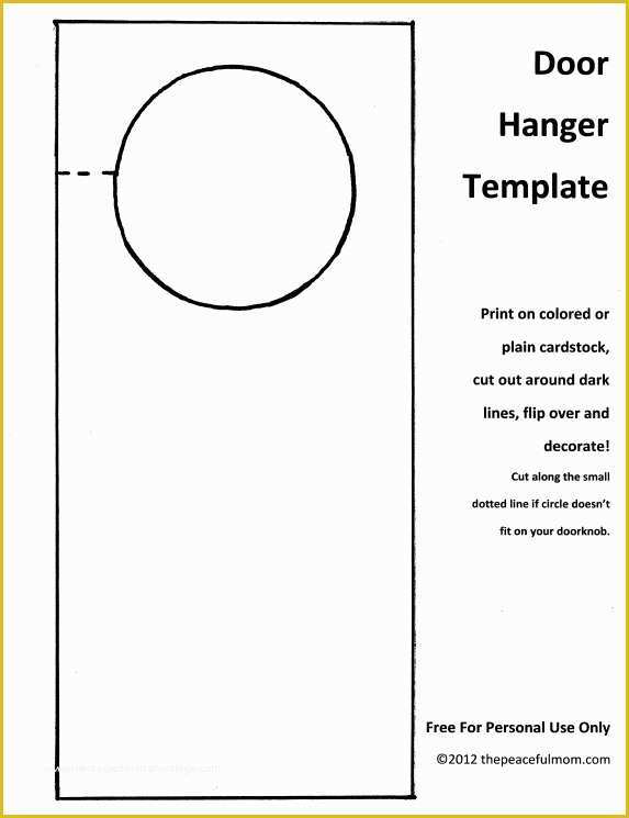 Free Door Hanger Template Publisher Of Door Hanger Template