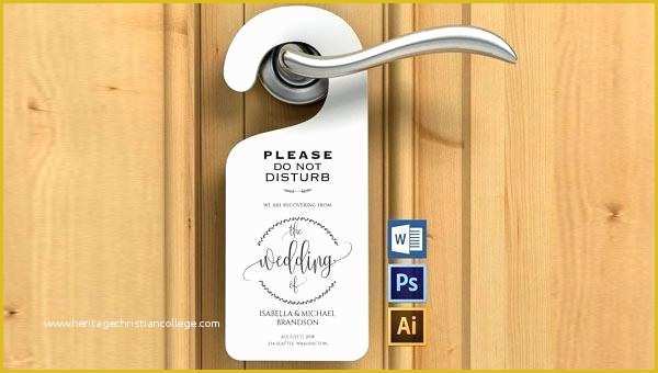 Free Door Hanger Template Publisher Of Door Knob Hanger Template Best Free Templates for