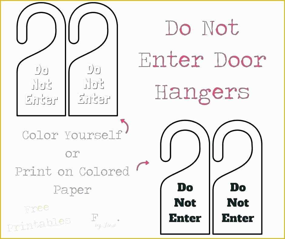 Free Door Hanger Template Publisher Of Free Printable Door Hanger Template – Enjoyathome