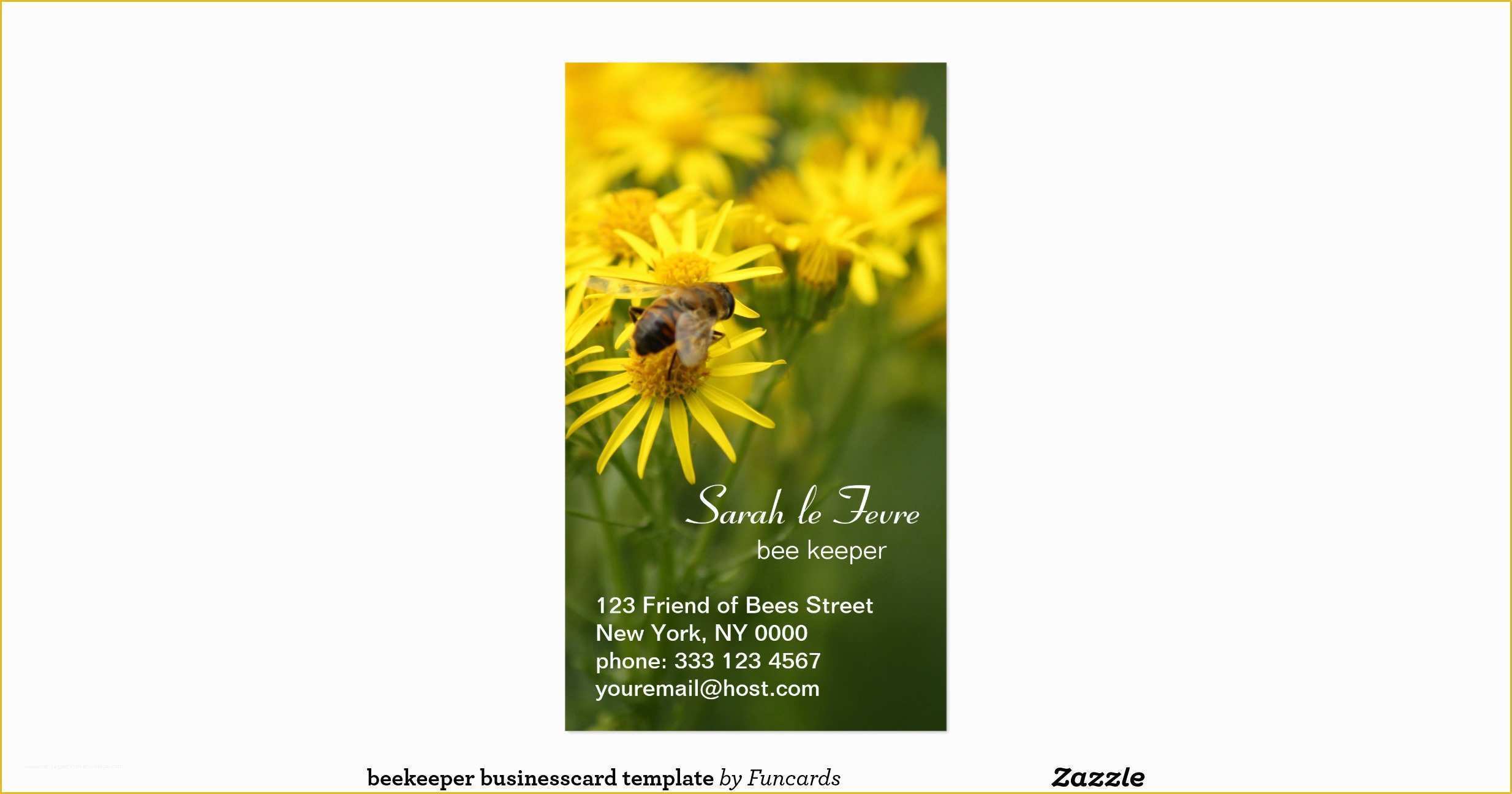 Free Double Sided Business Card Template Of Beekeeper Businesscard Template Double Sided Standard
