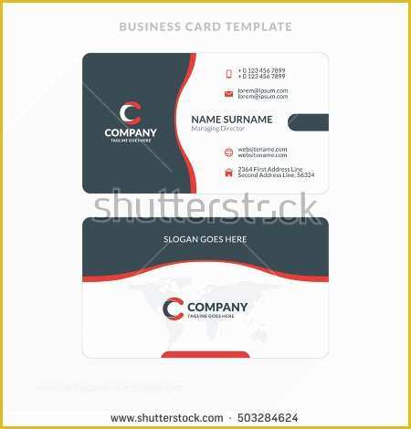 Free Double Sided Business Card Template Of Creative Clean Doublesided Business Card Template Stock