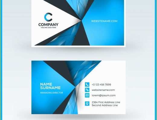 Free Double Sided Business Card Template Of Double Sided Horizontal Business Card Template Vector Image