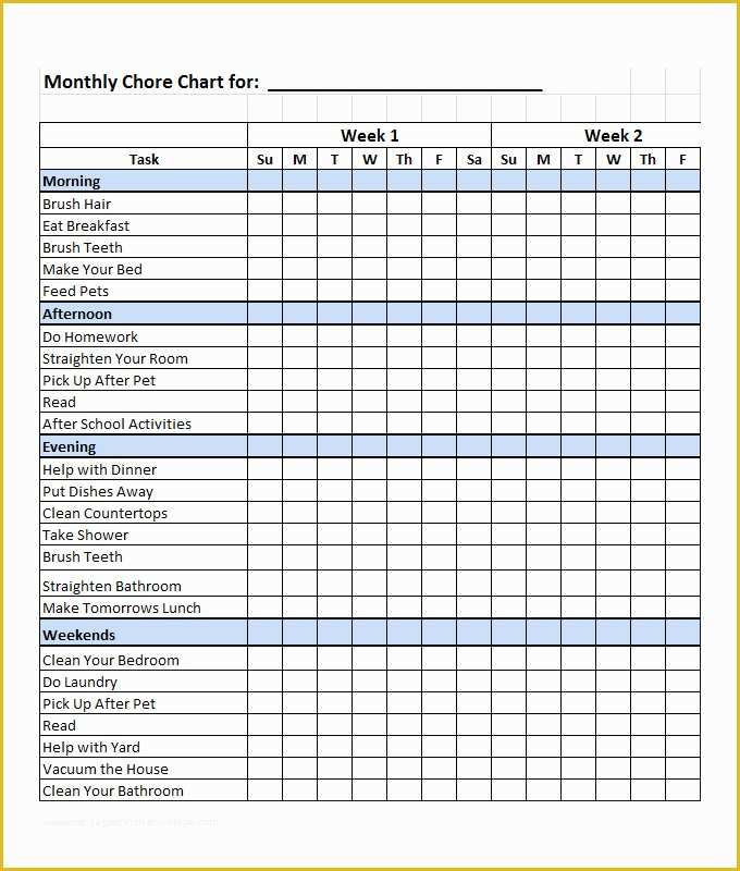 Free Download Chart Templates Of 10 Family Chore Chart Templates Pdf Doc Excel