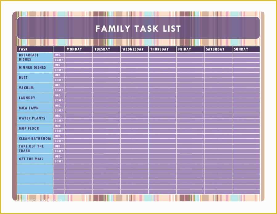 Free Download Chart Templates Of 43 Free Chore Chart Templates for Kids Template Lab