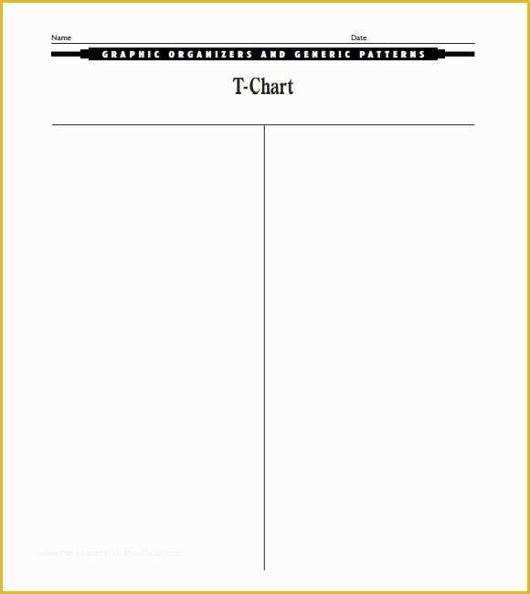 Free Download Chart Templates Of 8 Sample T Charts