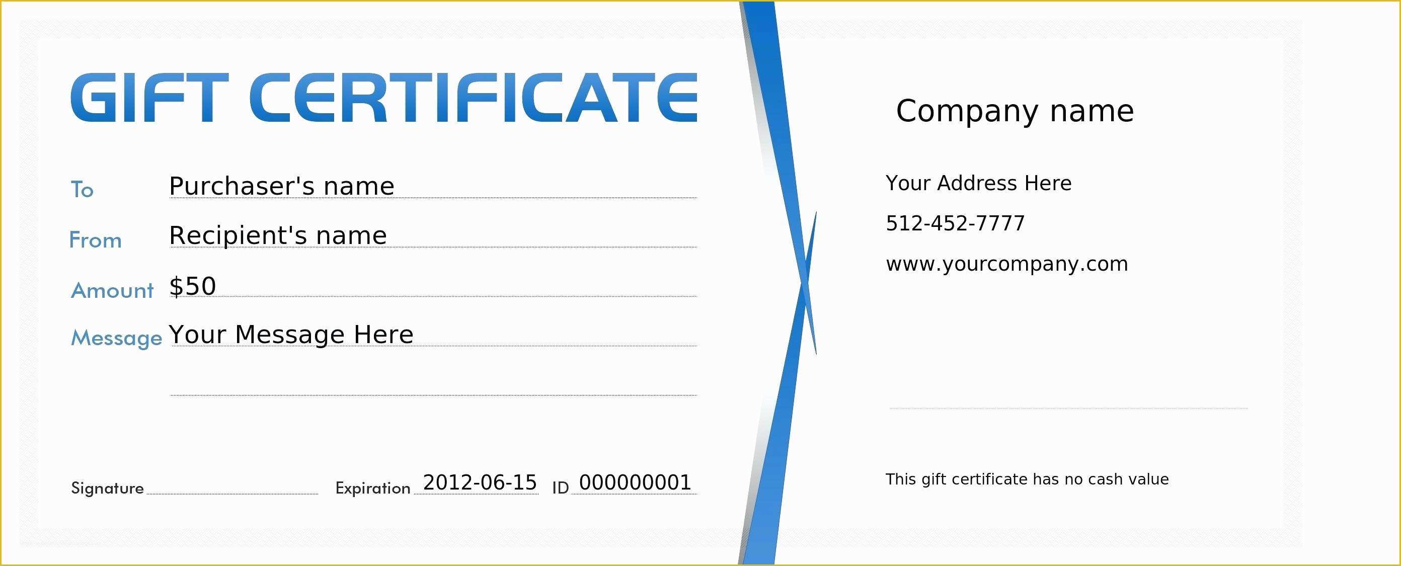 Free Download Gift Certificate Template for Mac Of Fill In Gift Certificate Template A Birthday Gift