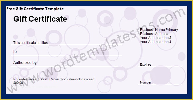 Free Download Gift Certificate Template Word Of 6 Word T Certificate Template Bookletemplate