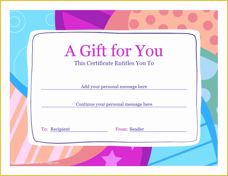 Free Download Gift Certificate Template Word Of Birthday Gift Certificate Template Word 2010 Free