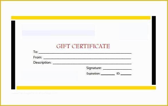 Free Download Gift Certificate Template Word Of Blank Gift Certificate Template – 13 Free Word Pdf