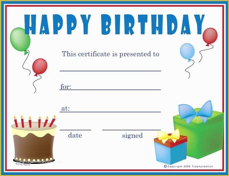 Free Download Gift Certificate Template Word Of Free Birthday Boy Certificates Certificate Free