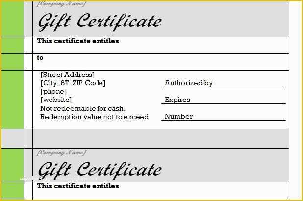 Free Download Gift Certificate Template Word Of Gift Certificate Template Word