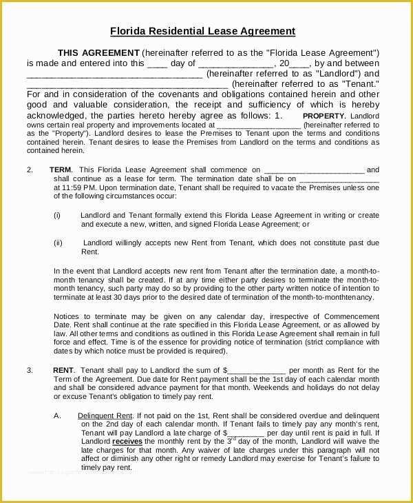 Free Download Rental Lease Agreement Templates Of 17 Printable Residential Lease Agreements