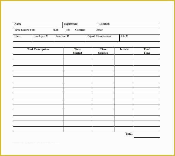 Free Download Weekly Timesheet Template Of Daily Timesheet Template 10 Free Download for Pdf Excel