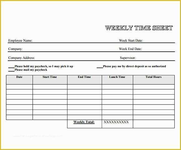 Free Download Weekly Timesheet Template Of Employee Timesheet Template 8 Free Download for Pdf