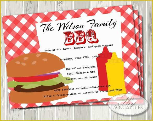 Free Downloadable Bbq Invitation Template Of 30 Barbeque Invitation Templates Psd Word Ai