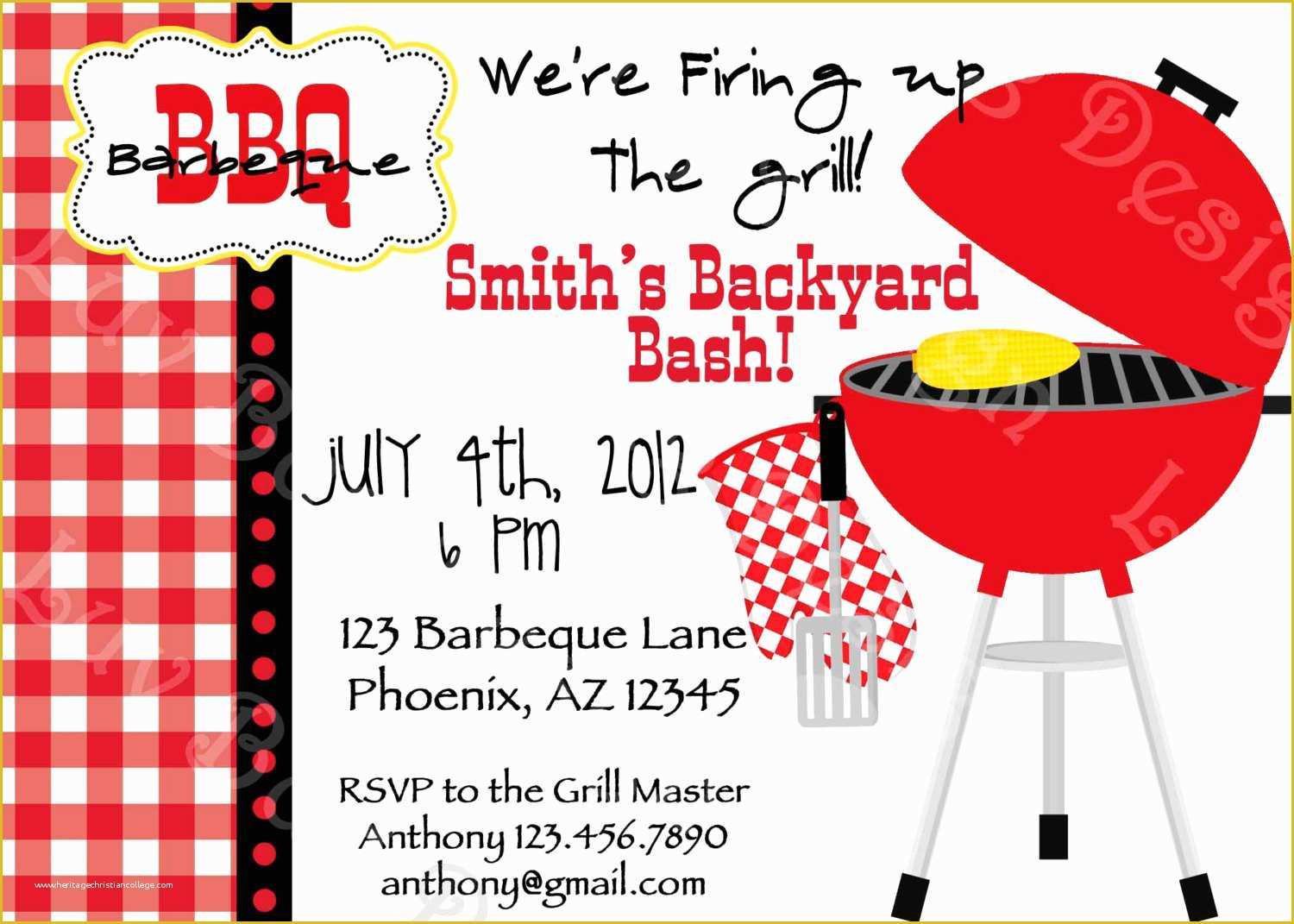 Free Downloadable Bbq Invitation Template Of 6 Best Of Bbq Clip Art Free Printable Picnic Bbq