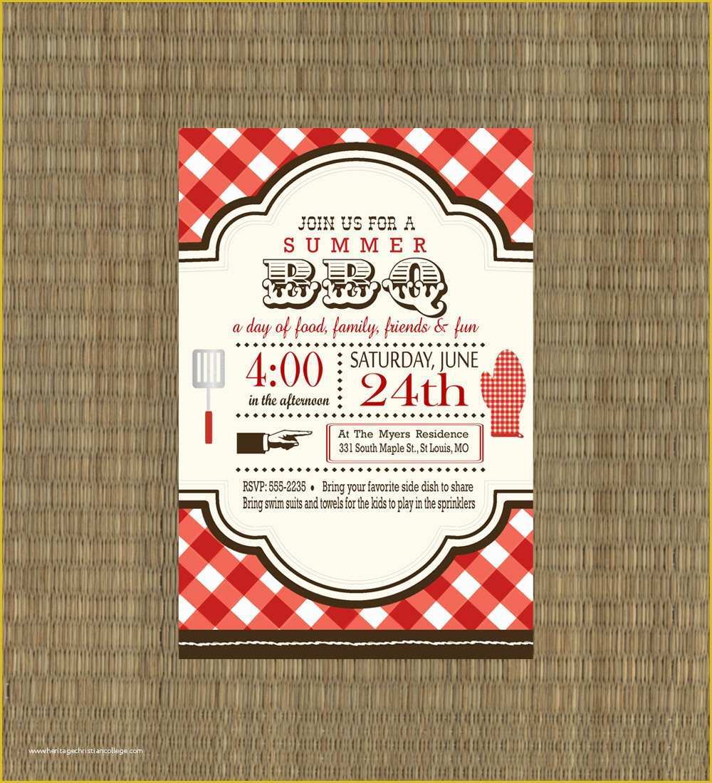 Free Downloadable Bbq Invitation Template Of 8 Best Of Summer Bbq Invitation Printable Summer