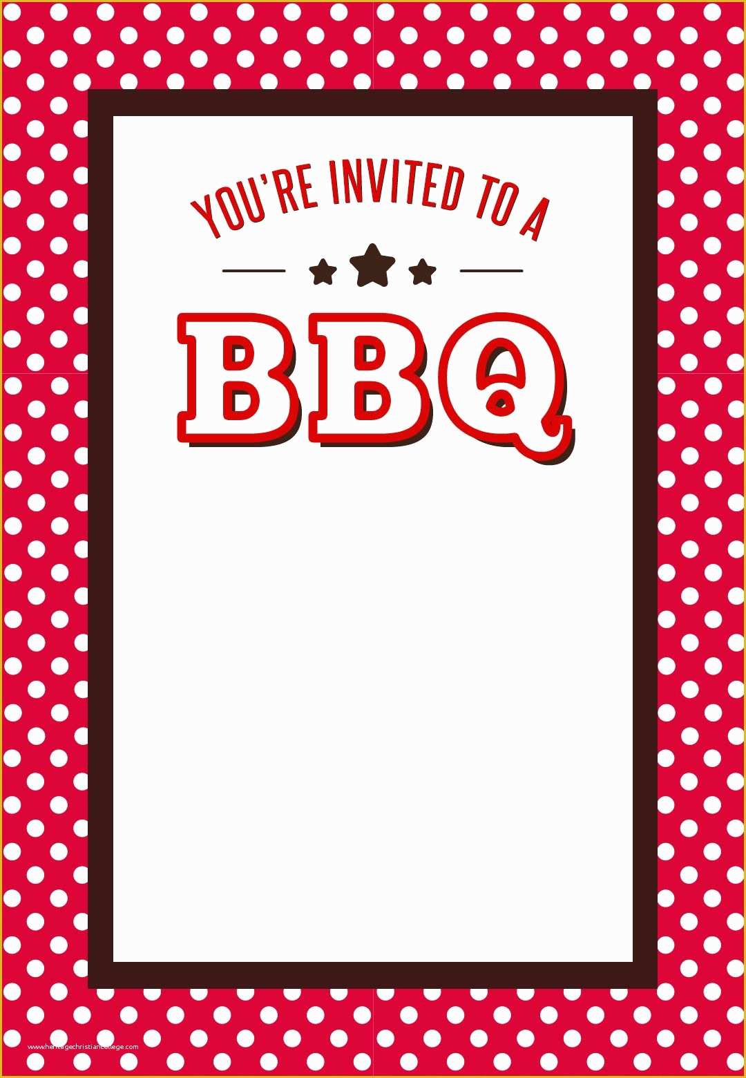 Free Downloadable Bbq Invitation Template Of A Bbq Free Printable Bbq Party Invitation Template