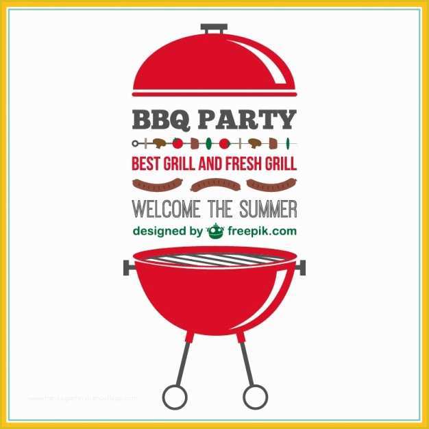 Free Downloadable Bbq Invitation Template Of Barbecue Party Vector Invitation Vector
