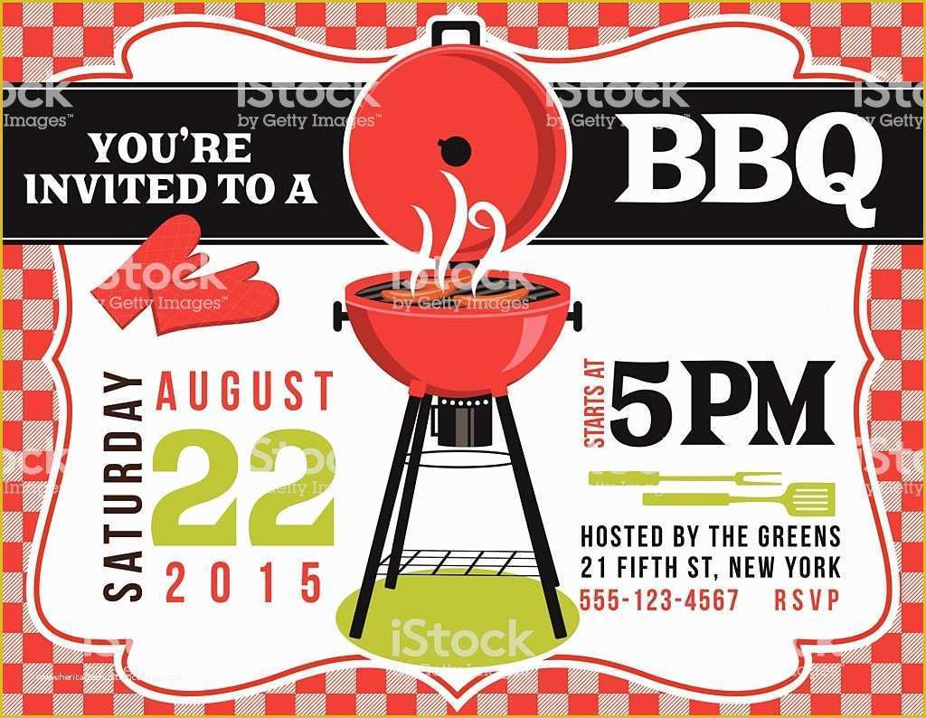 Free Downloadable Bbq Invitation Template Of Bbq Invitation Template Red White Checked Background