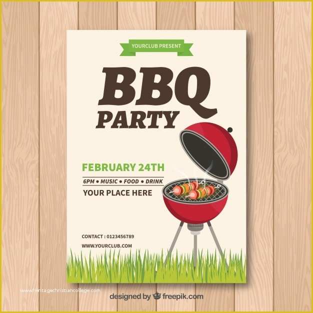 Free Downloadable Bbq Invitation Template Of Bbq Invitation Template with Grill Vector