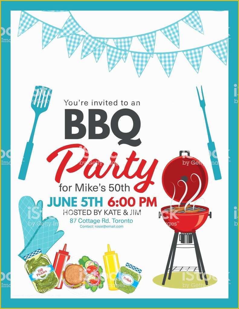 Free Downloadable Bbq Invitation Template Of Bbq Party Invitation Template Stock Vector Art & More