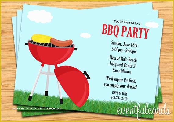Free Downloadable Bbq Invitation Template Of Items Similar to Bbq Party Invitation On Etsy